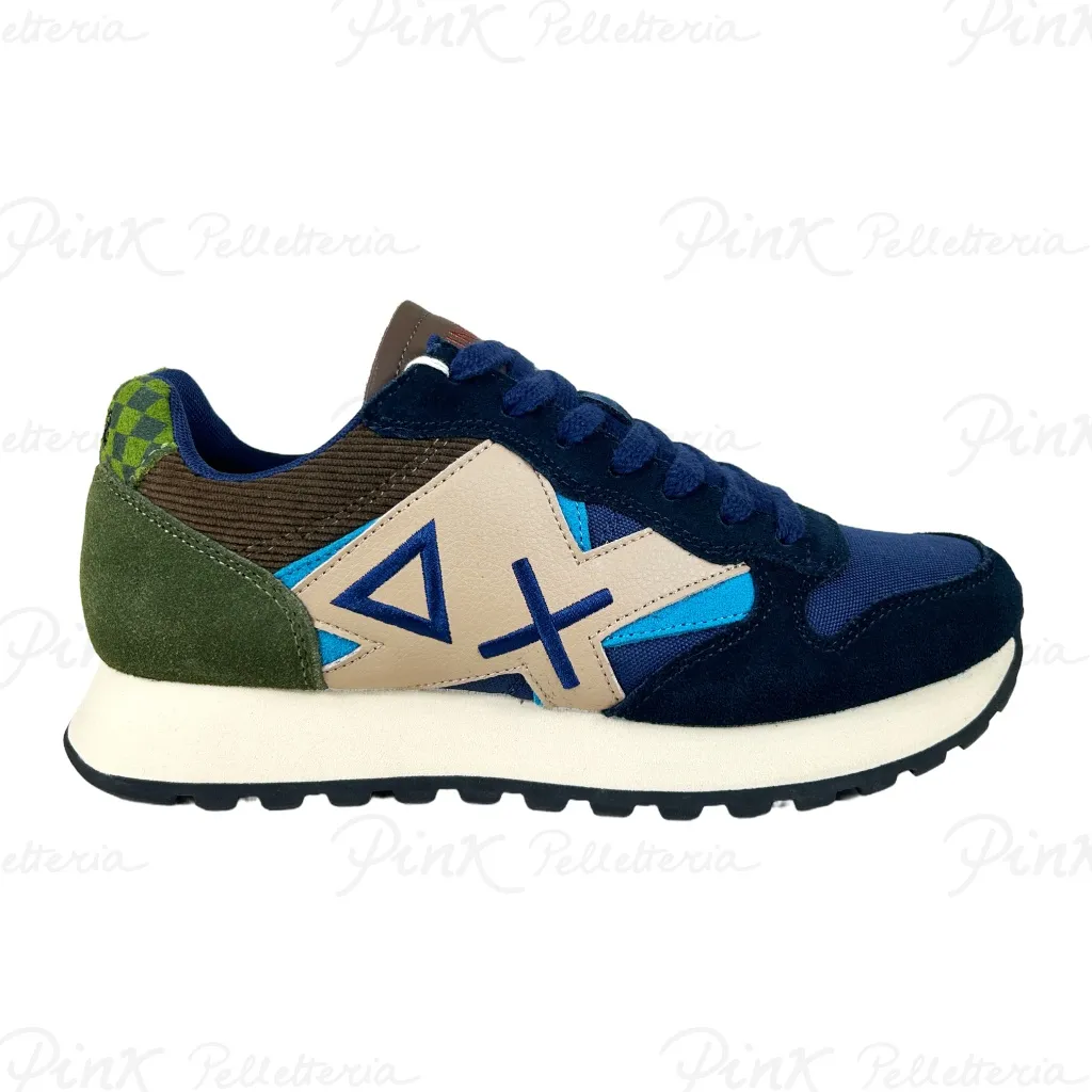 -SUN68 Jaki Winter Sneaker Uomo BZ44117 07 Navy Blue