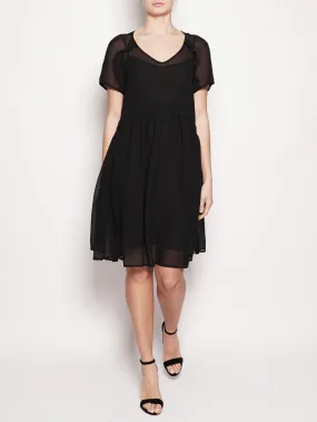 Abito in Georgette Nero
