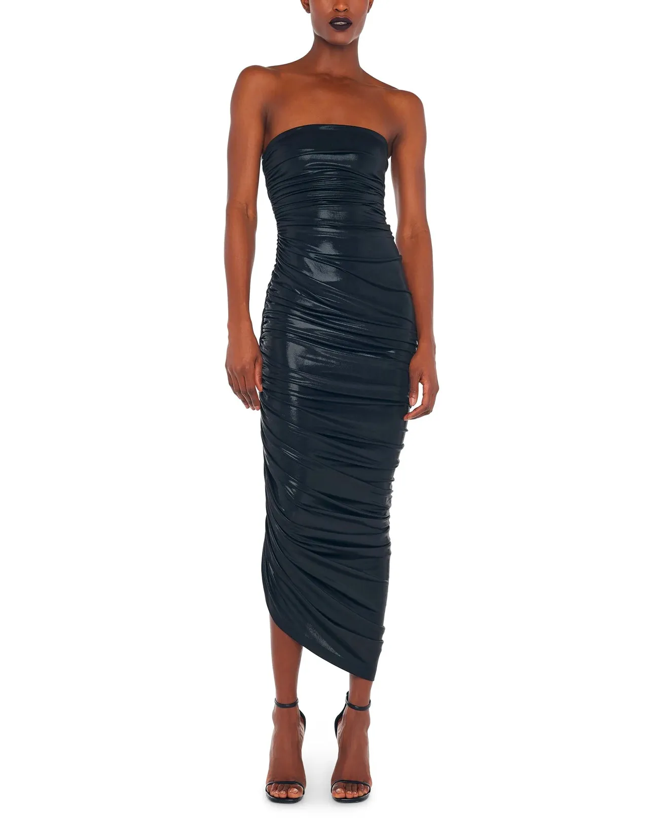 Abito Strapless Diana Gown nero lucido