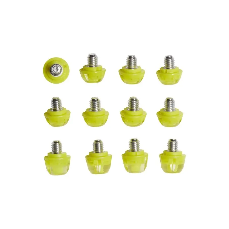 ADIDAS SET TACCHETTI IN PLASTICA 12 PEZZI RICAMBIO 4x9mm 8x6mm - TPU STUDS - GIALLO