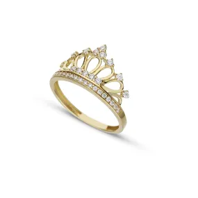 Anello Corona in Oro Giallo 18kt