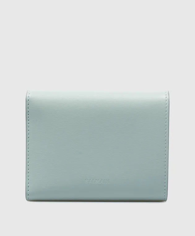 Balmain Portafoglio B-Buzz in pelle verde DN1NK239LSLX