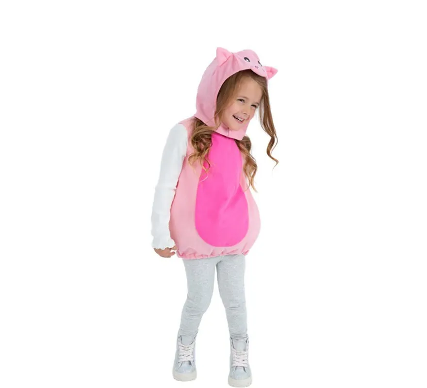 Bellissimo costume da maialino rosa per bambino