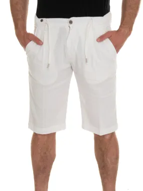 Bermuda Bianco Filetto Uomo
