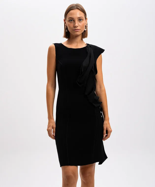 Bottega Veneta Abito nero con applicazioni 281043