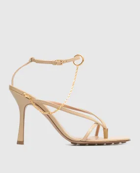 Bottega Veneta Sandali in pelle beige 708893VBSF0
