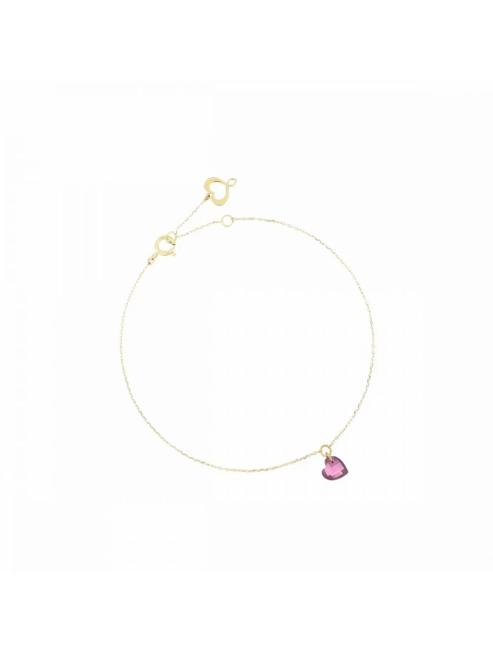 BRACCIALE 18KT CUORE NUDO ROSA
