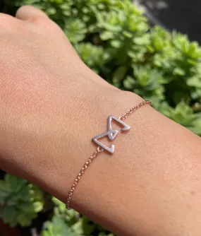 Bracciale Glowy Bow placcato oro rosa