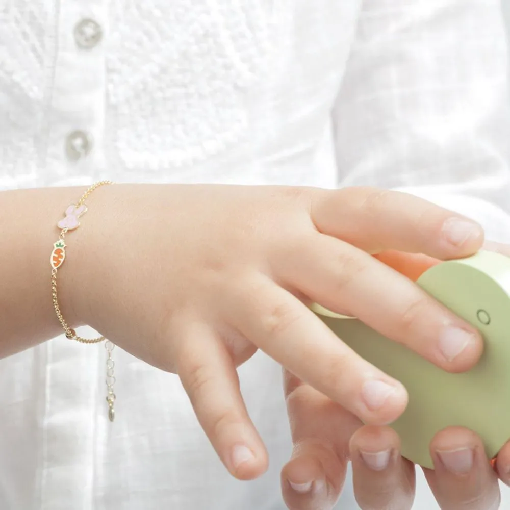 Bracciale Le Bebè in Oro Giallo e Smalto | Coniglio e Carota – Primegioie – PMG030