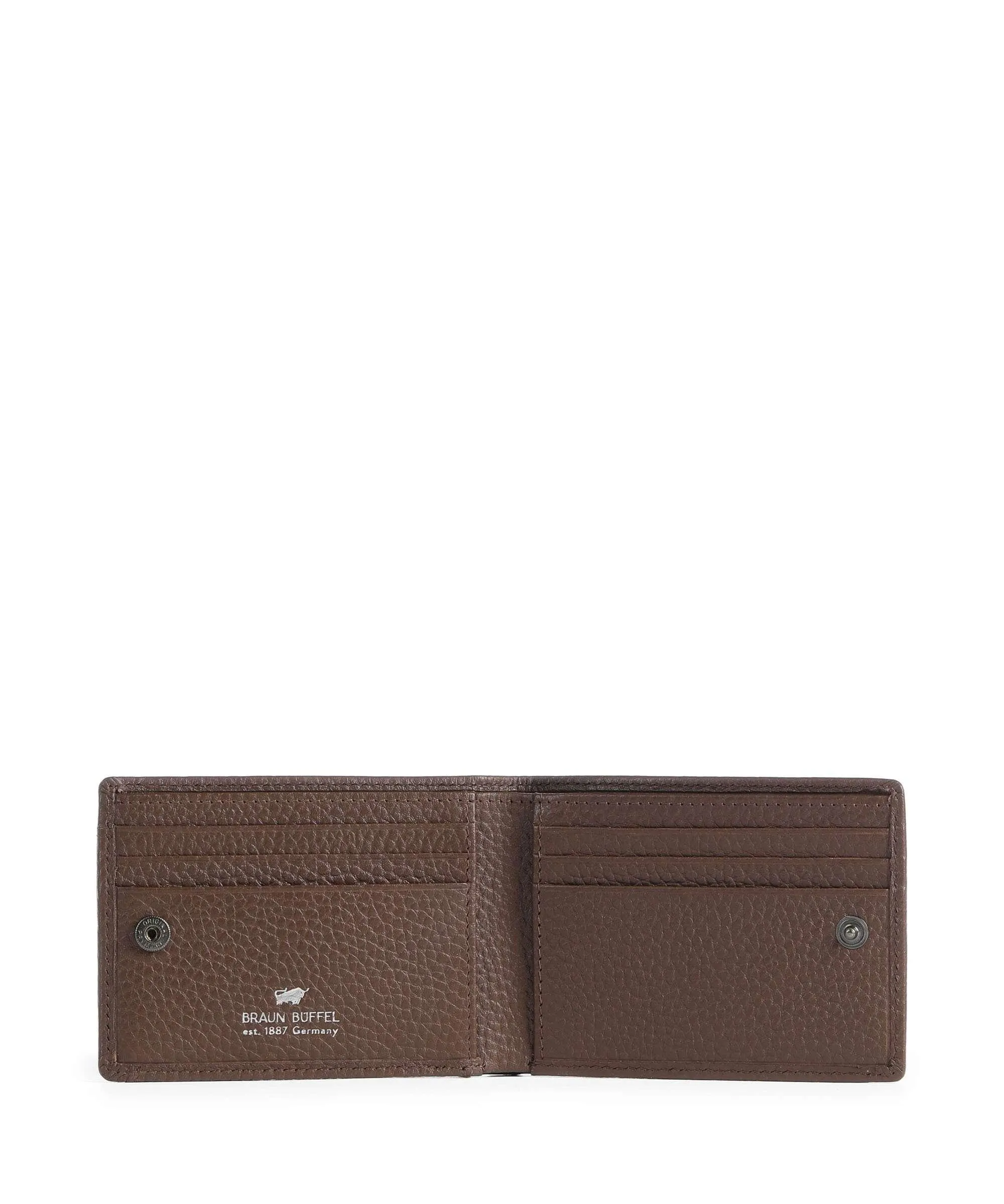  Braun Büffel Theo RFID Portafoglio pelle di vacchetta grana marrone scuro  