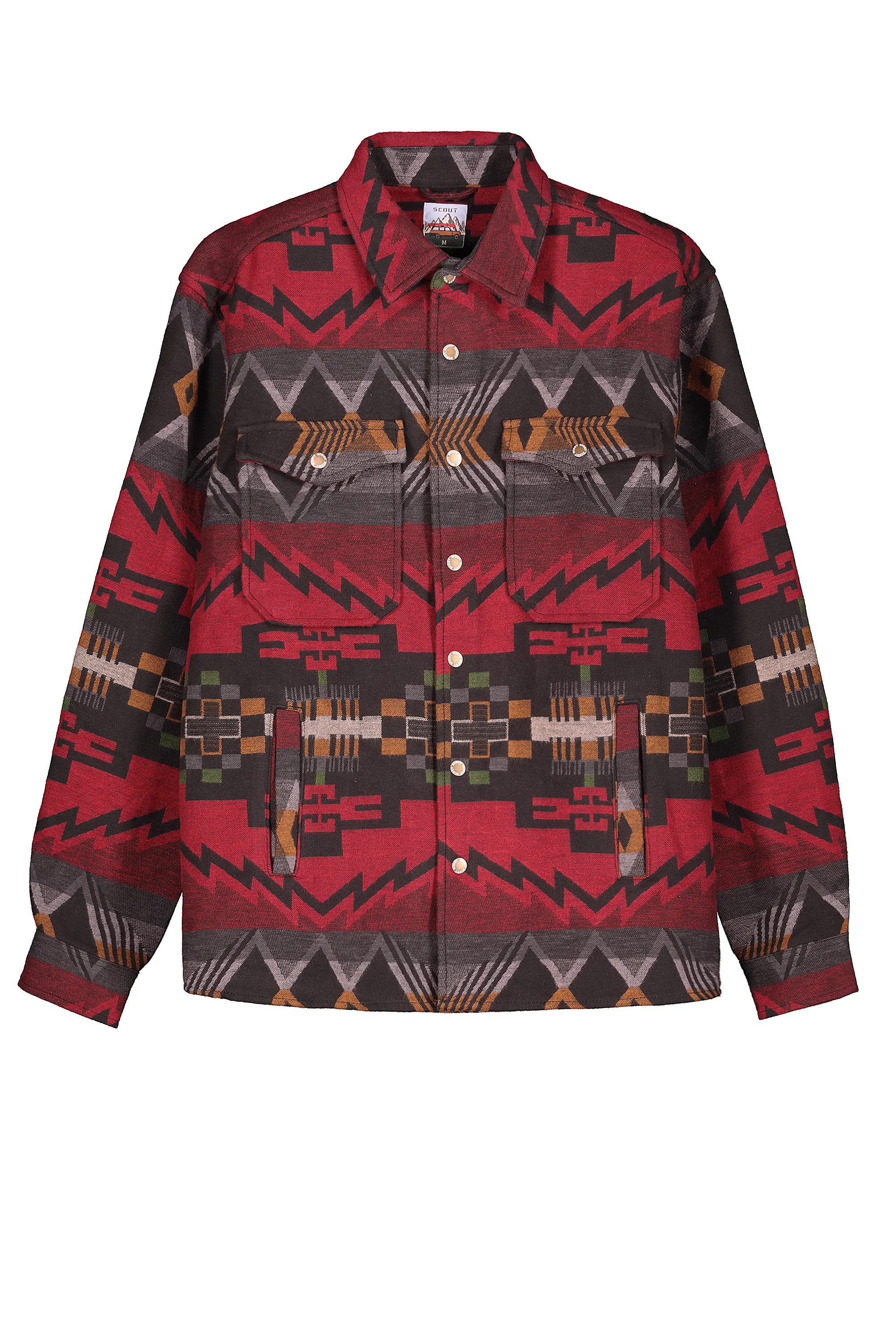         CAMICIA MANICA LUNGA COLLETTO FLANELLA PESANTE AZTECO