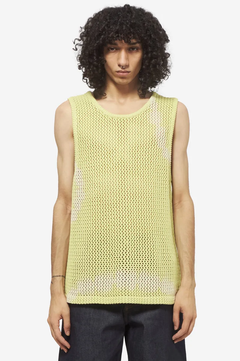 Canotta O DYED MESH TANK in cotone giallo