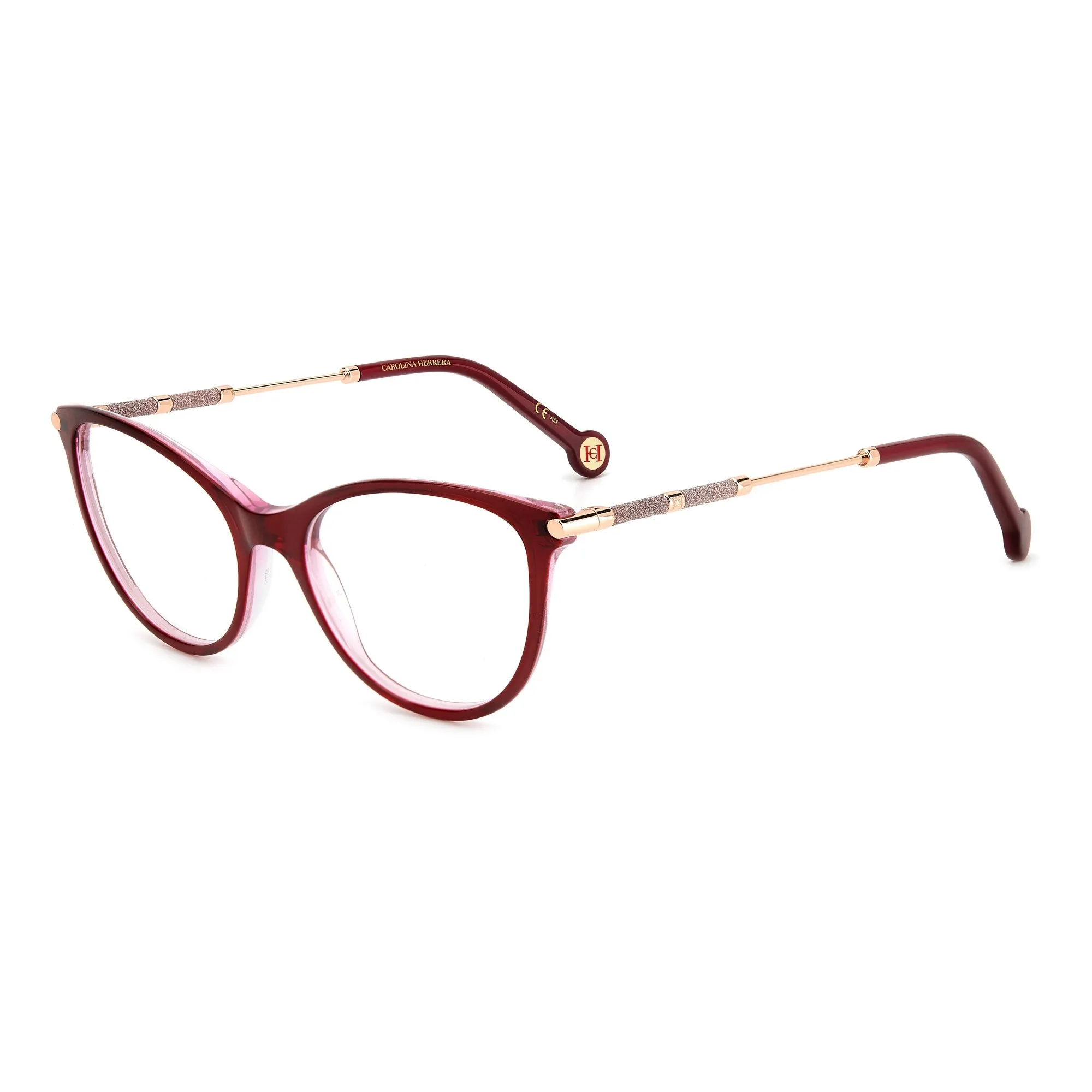   Carolina Herrera HER 0152 - LDL Bordeaux Glitterato Rosa | Occhiale Da Vista Donna 