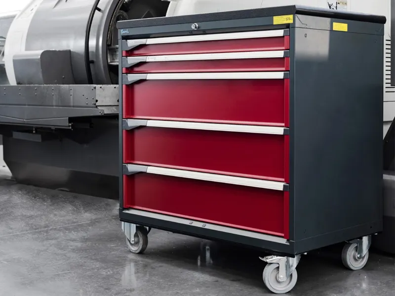 Carrello portautensili Fami Master con 6 cassetti per materiali voluminosi grigio, 561x573x922mm