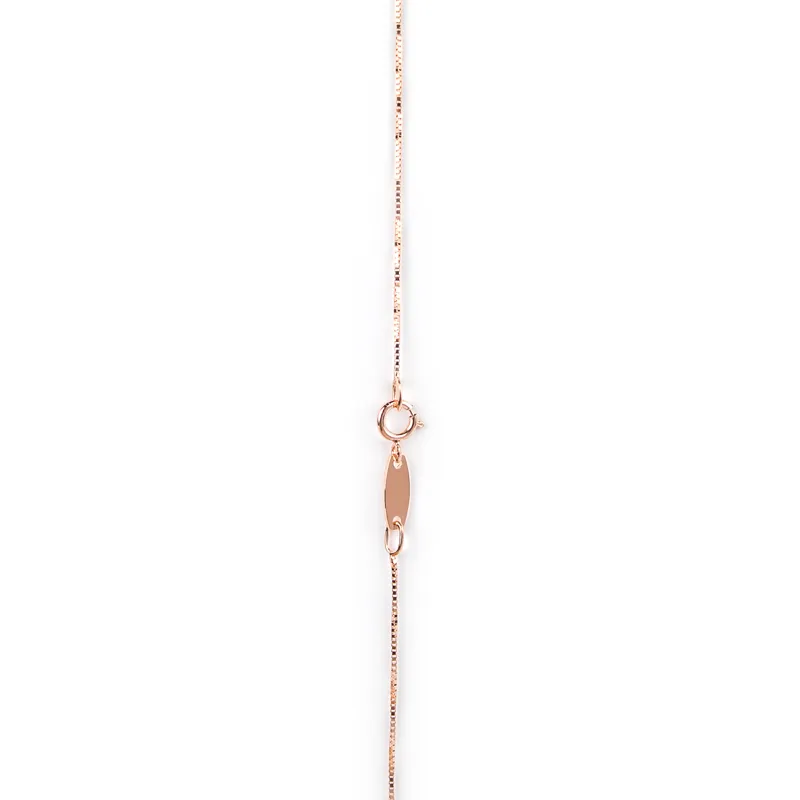 Collana punto luce in oro rosa con zirconi