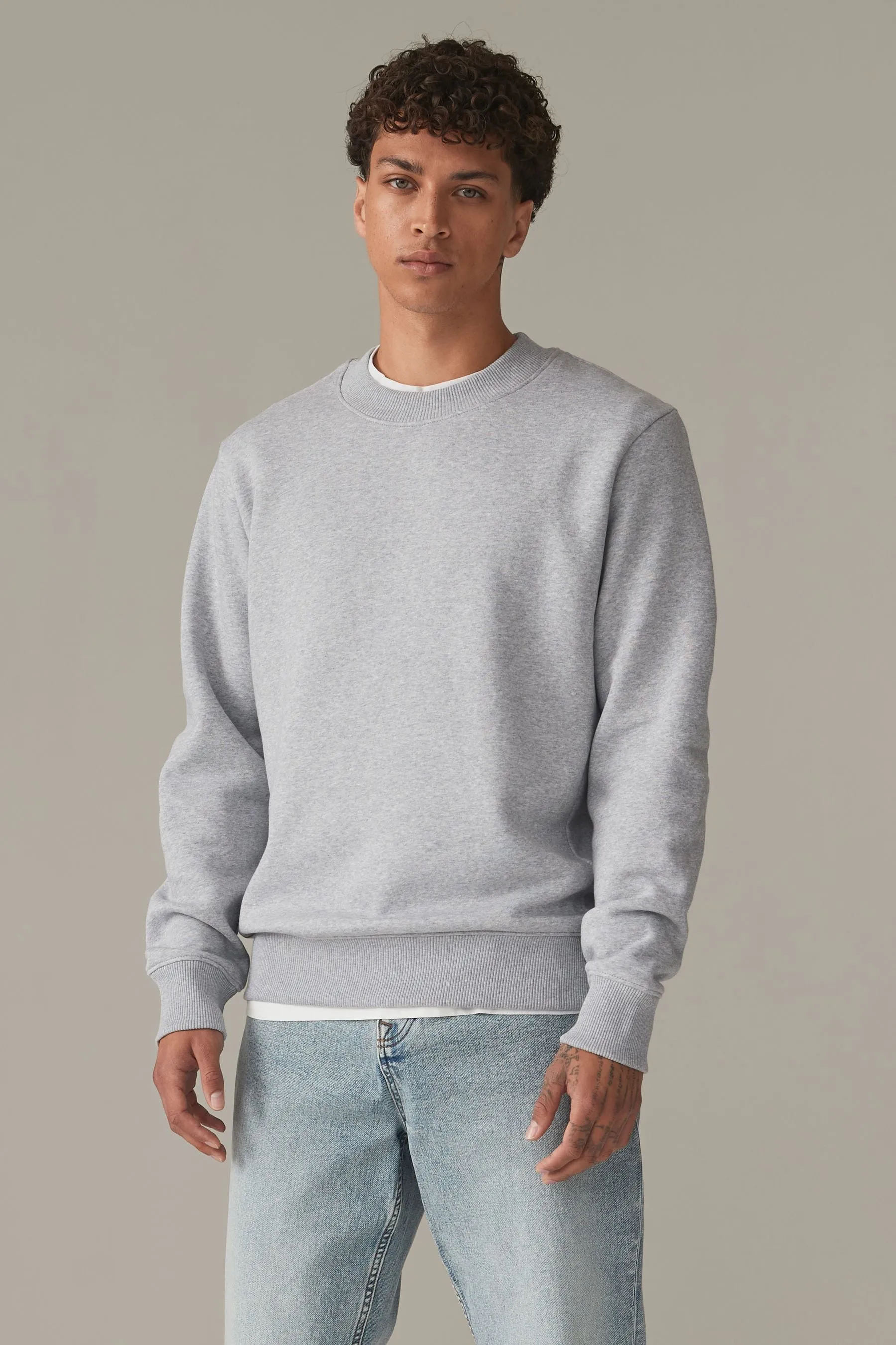 Cotton Rich Jersey Crew Sweatshirt    