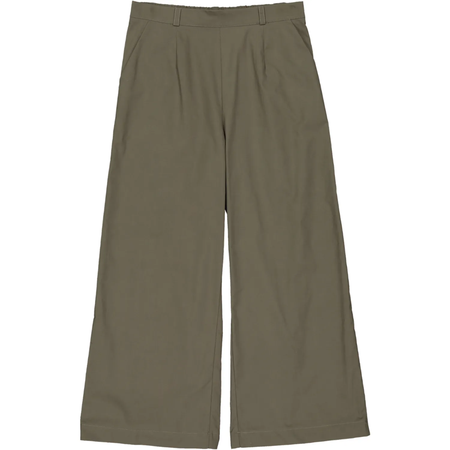 ETICI Pantalone Palazzo In Cotone Verde Militare