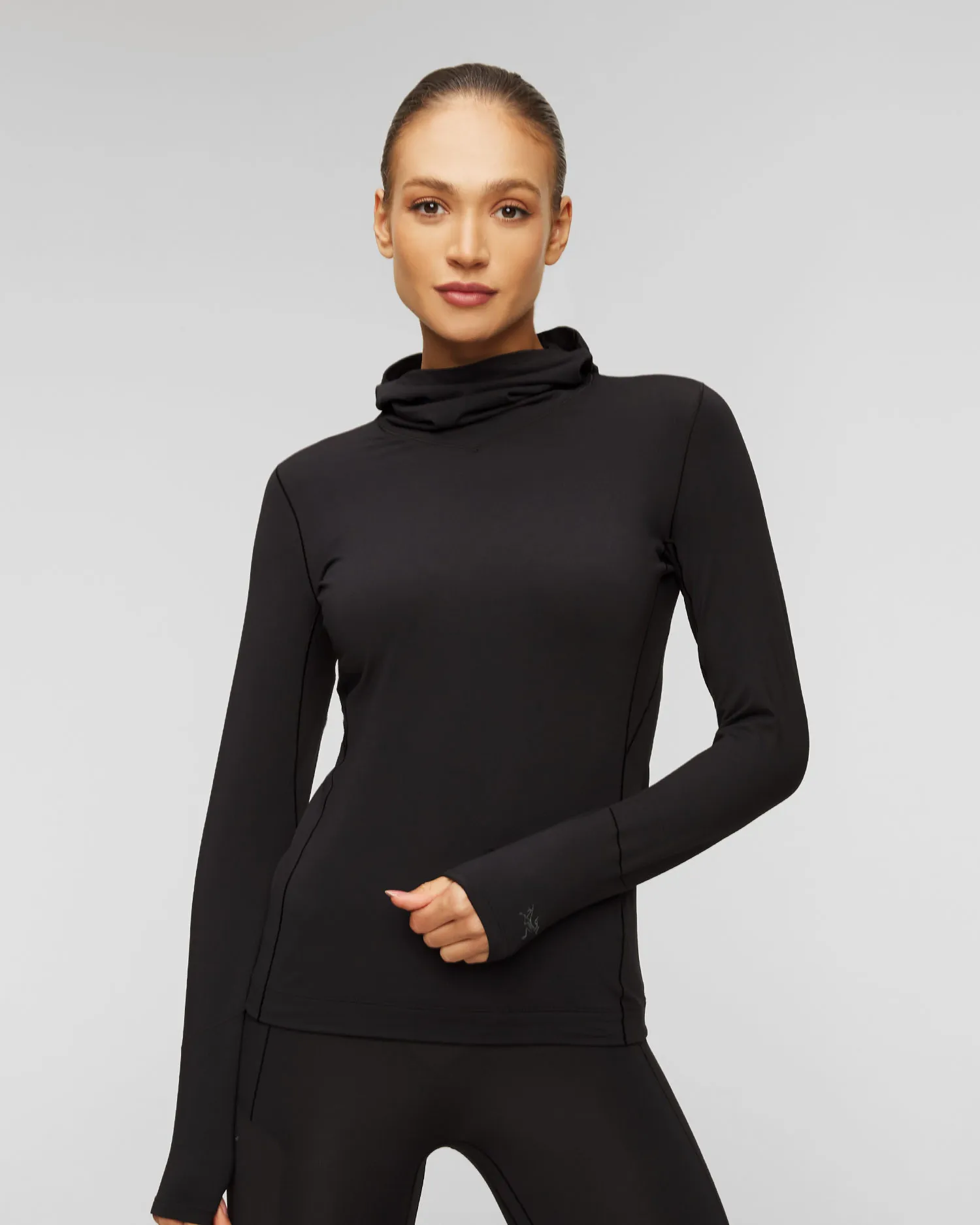 Felpa nera da donna Arcteryx Rho x000007326-2291