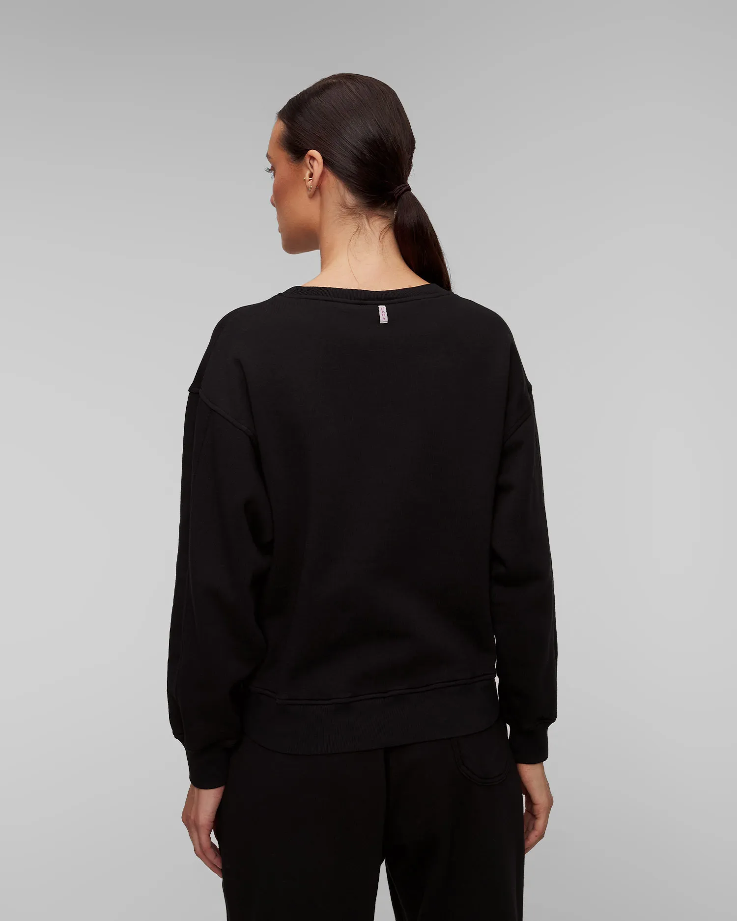 Felpa nera in cotone organico da donna Deha A00551-10009