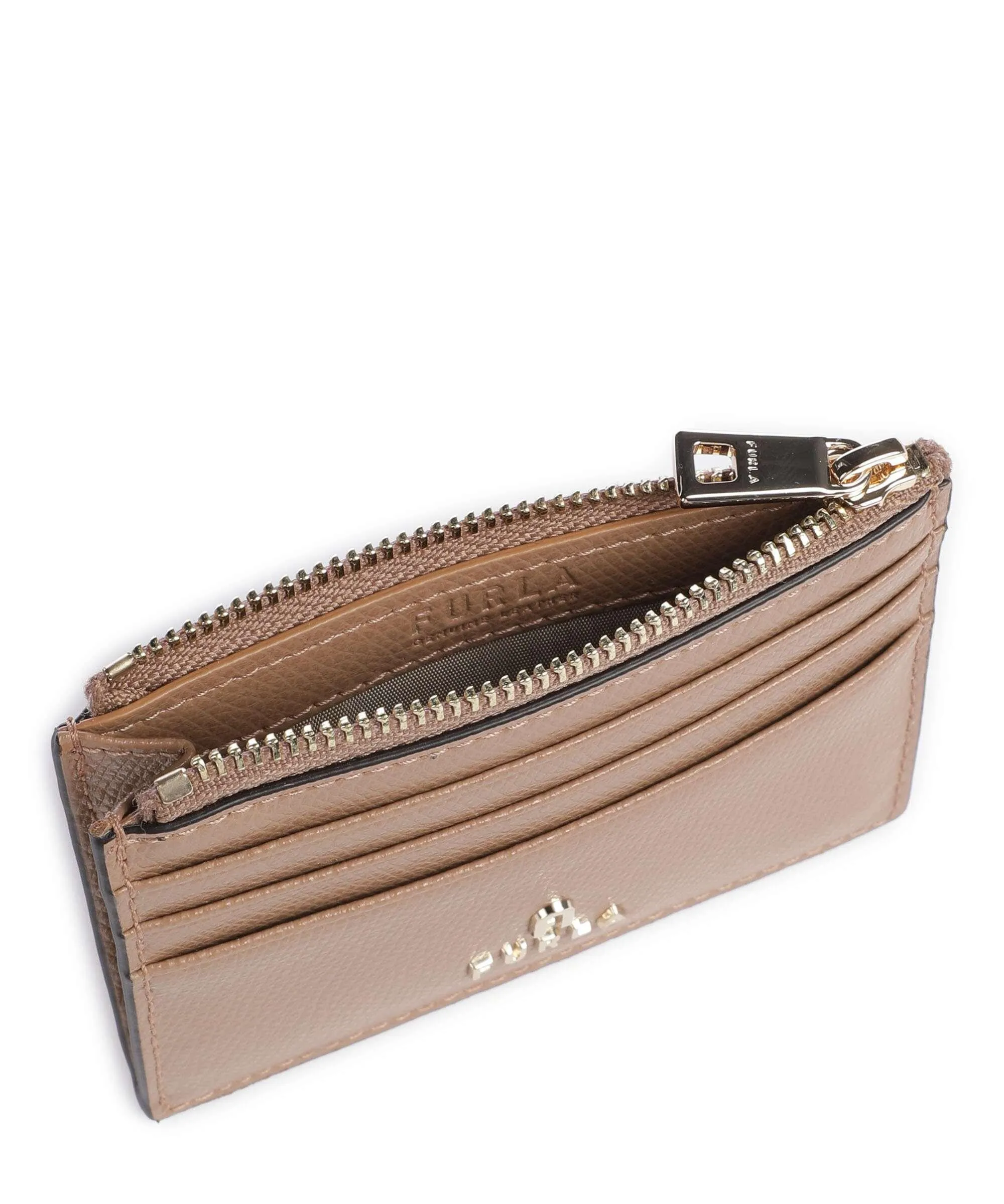  Furla Camelia S Porta carte di credito pelle granulata marrone  