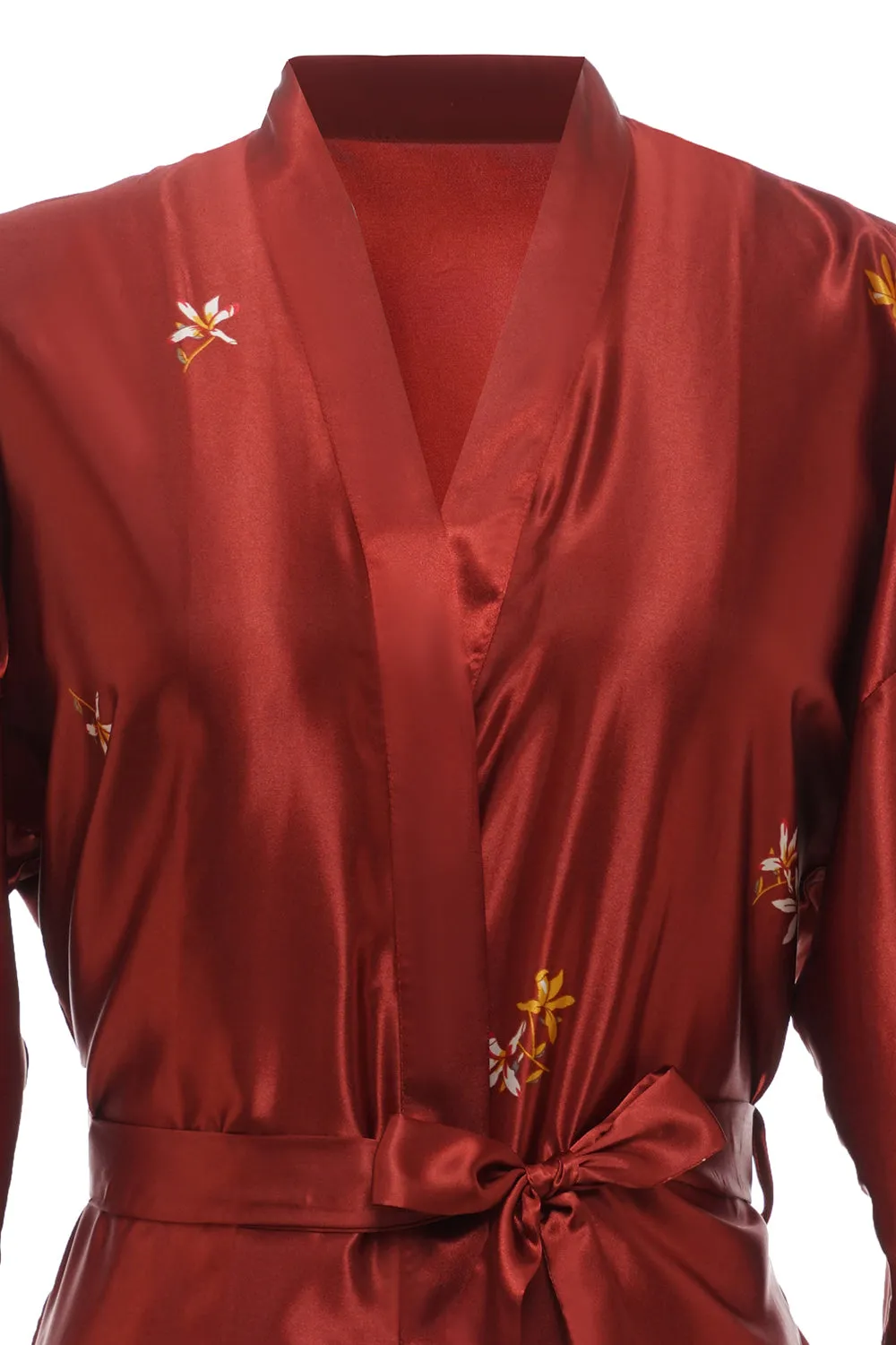 Gru Bordeaux abito da sposa stampato