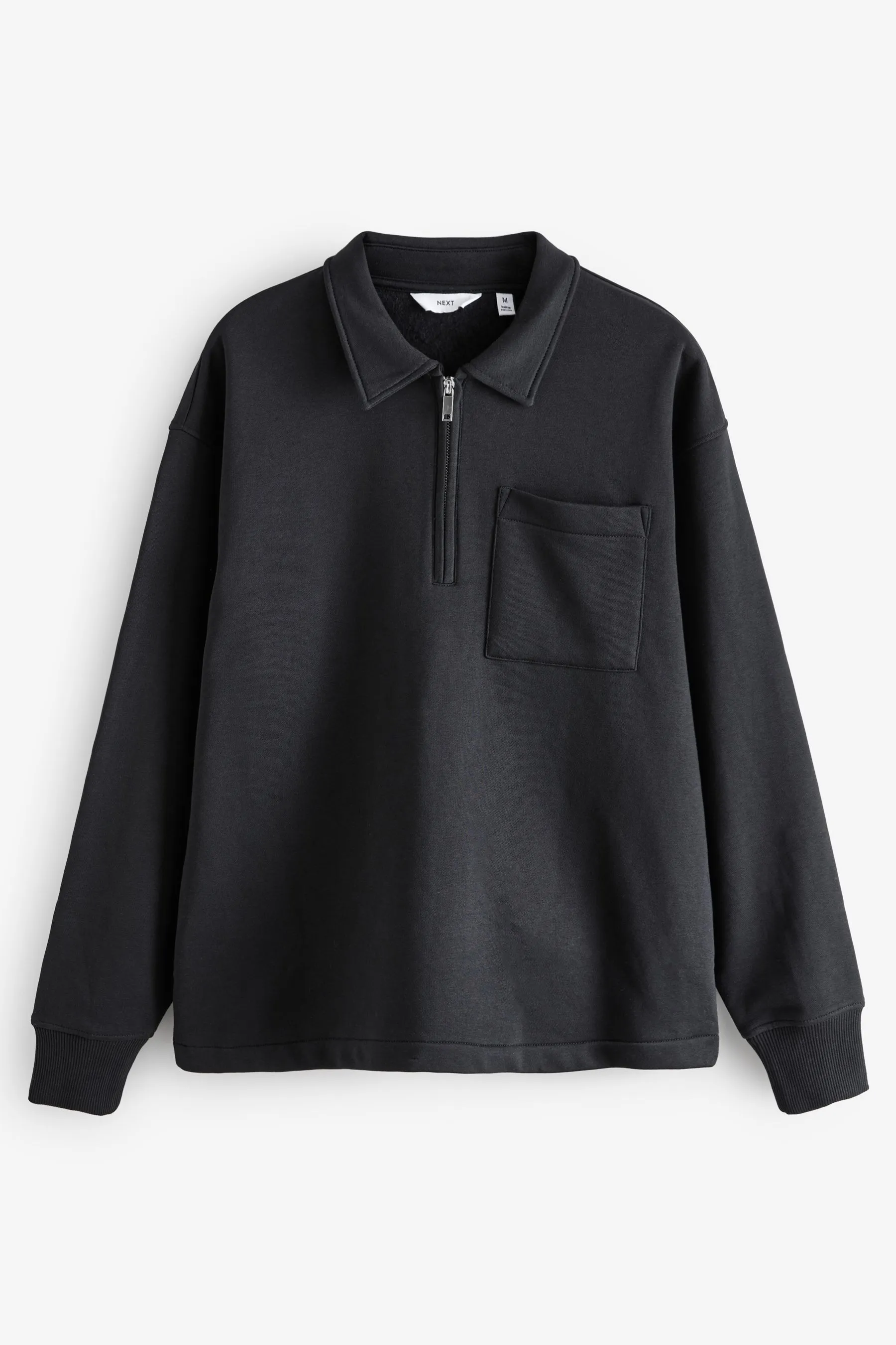 Jersey Cotton Rich Zip Neck Sweatshirt    