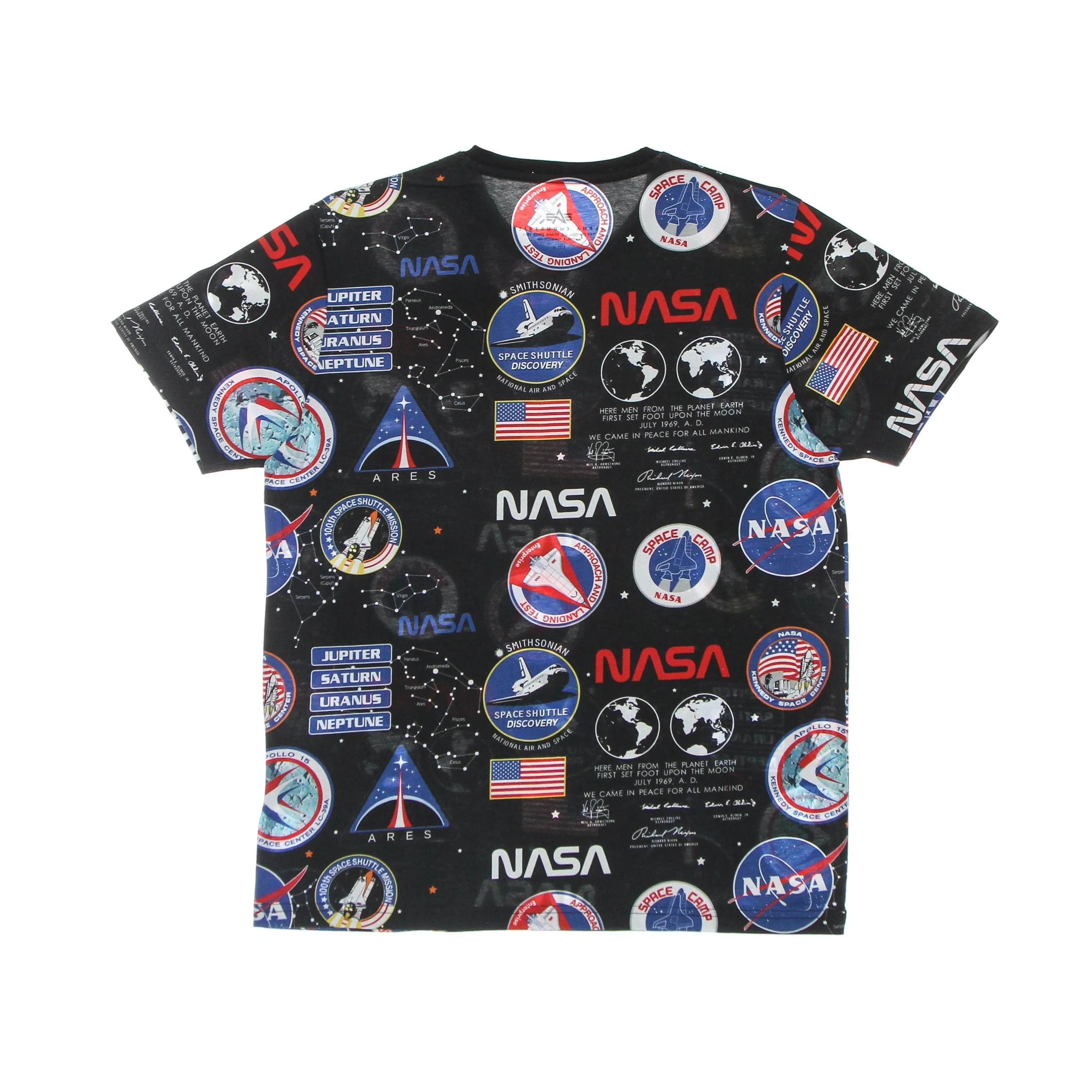 Maglietta Uomo Nasa Aop Tee Black
