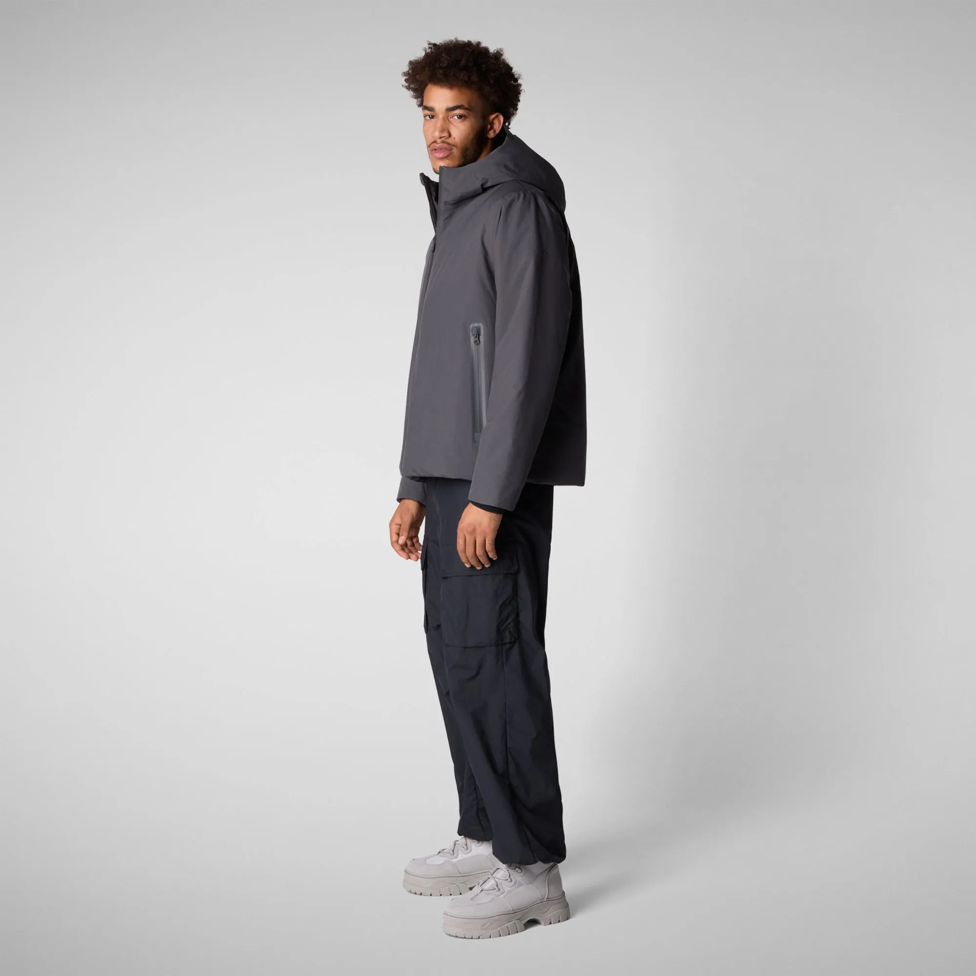 MAN'S ANIMAL FREE PUFFER JACINK ET FLYNN STORM GREY