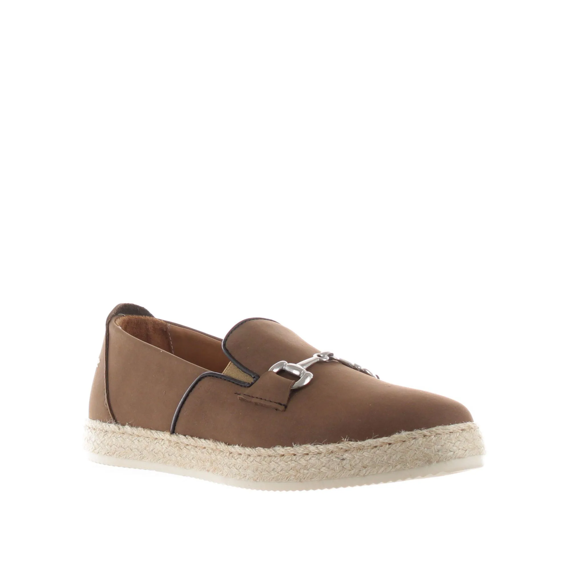 Mocassino in nabuk con morsetto metallico