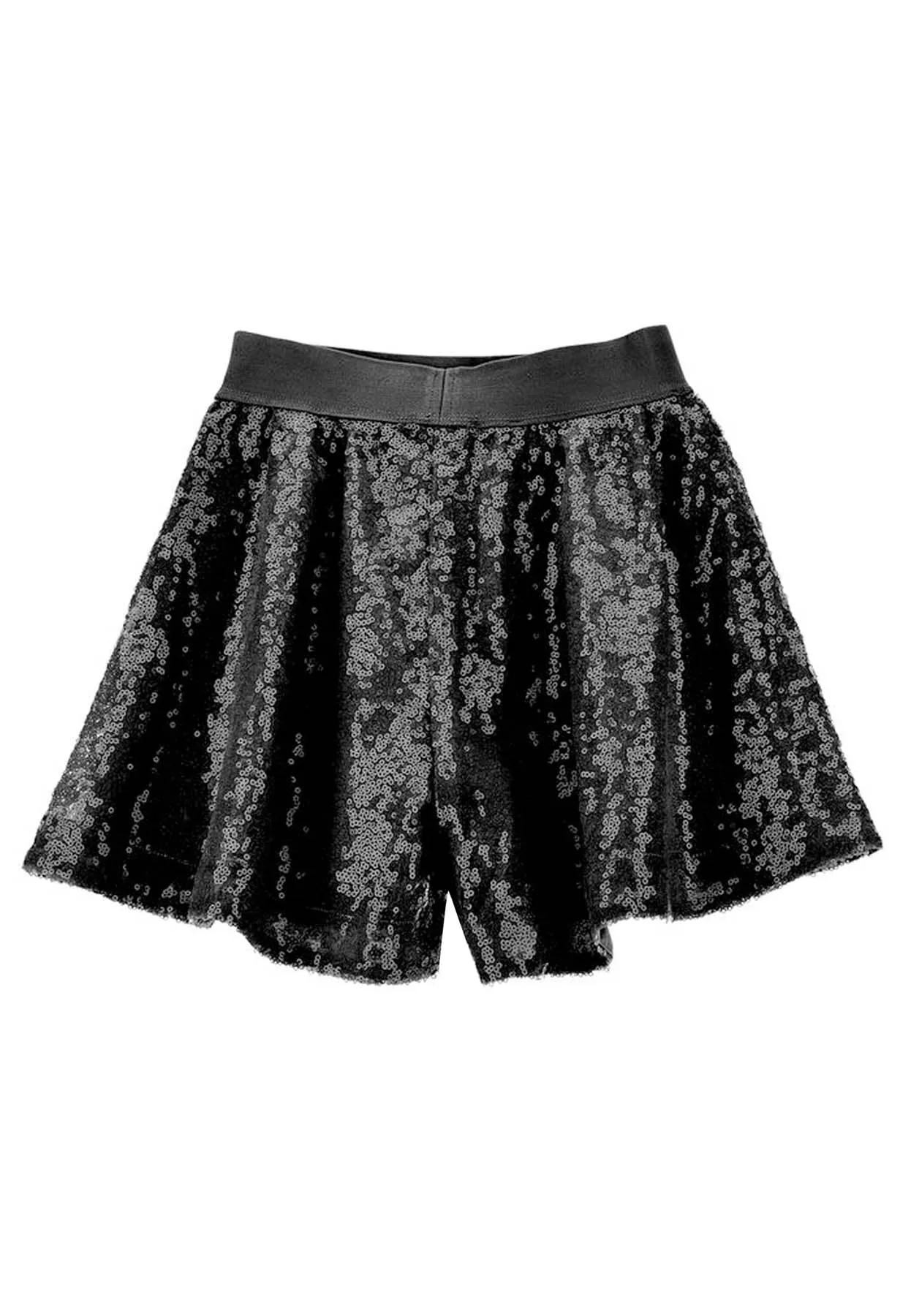 Monnalisa shorts neri ragazza con paillettes