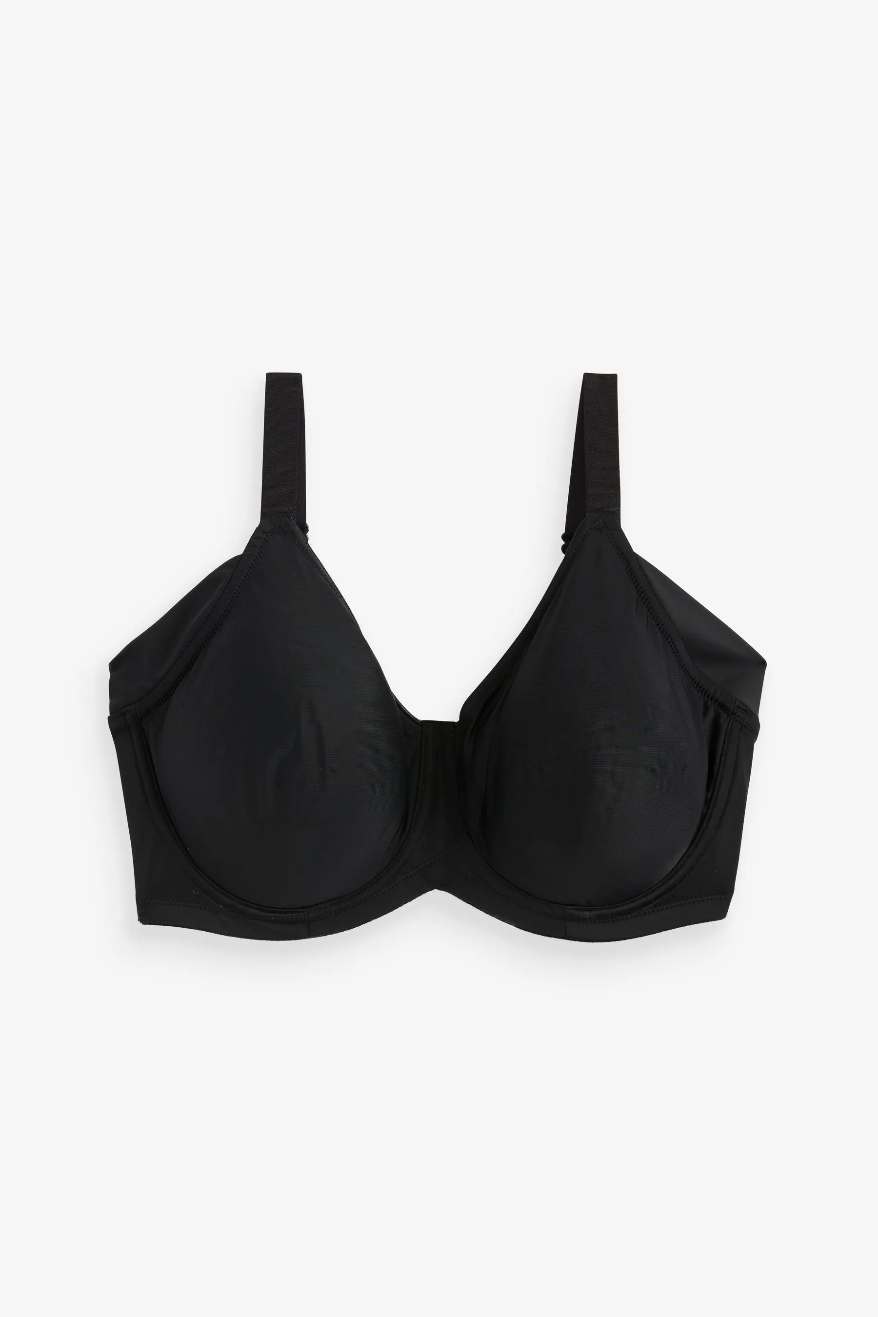 Nero/bianco  - Massimo supporto F-K Cup Smoothing Under Arm Smoothing senza imbottitura e ferretto Reggiseni 2 Confezione