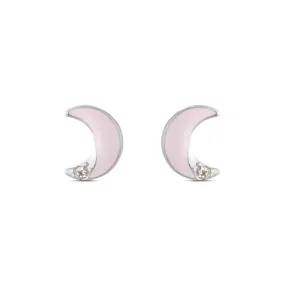 Orecchini Lobo Luna Lady Sweet Acciaio Cristallo Bianco 1666633