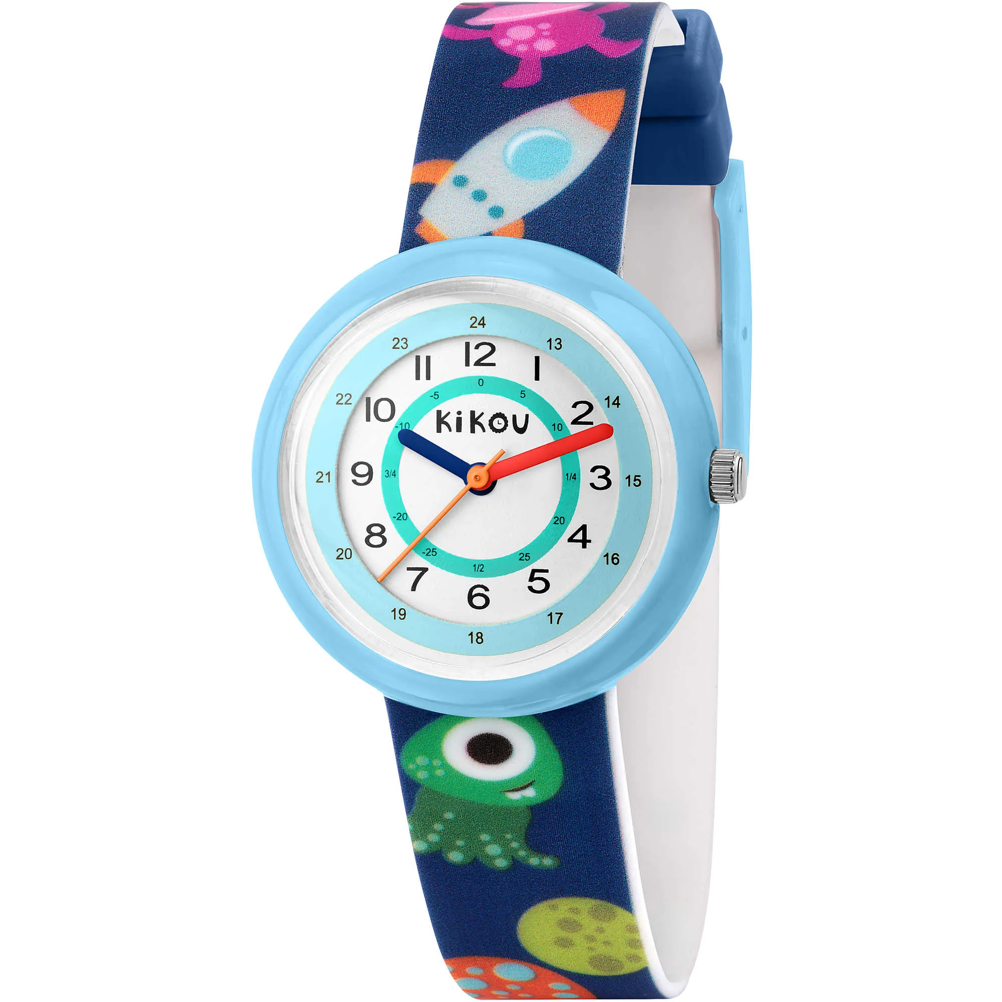 orologio solo tempo bambino Kikou Petits Explorateurs Blu