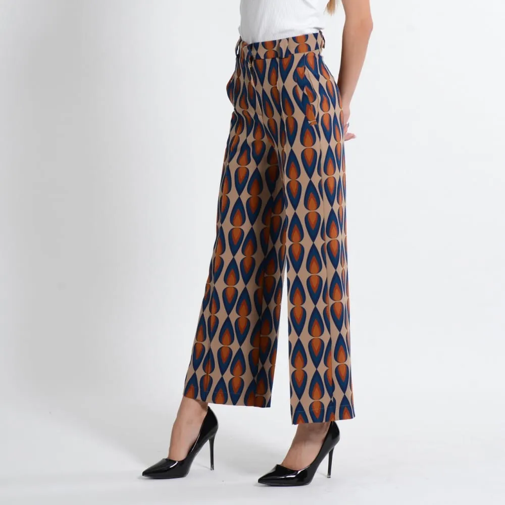 Pantalone palazzo a fantasia Maryley