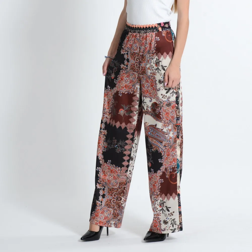Pantalone palazzo con banda laterale Kontatto