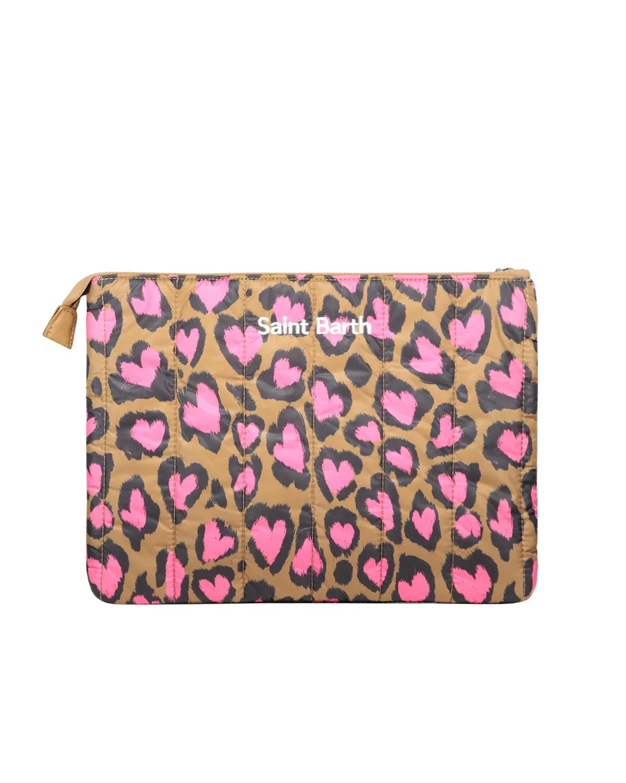 Pochette Puffer Padded leopardata