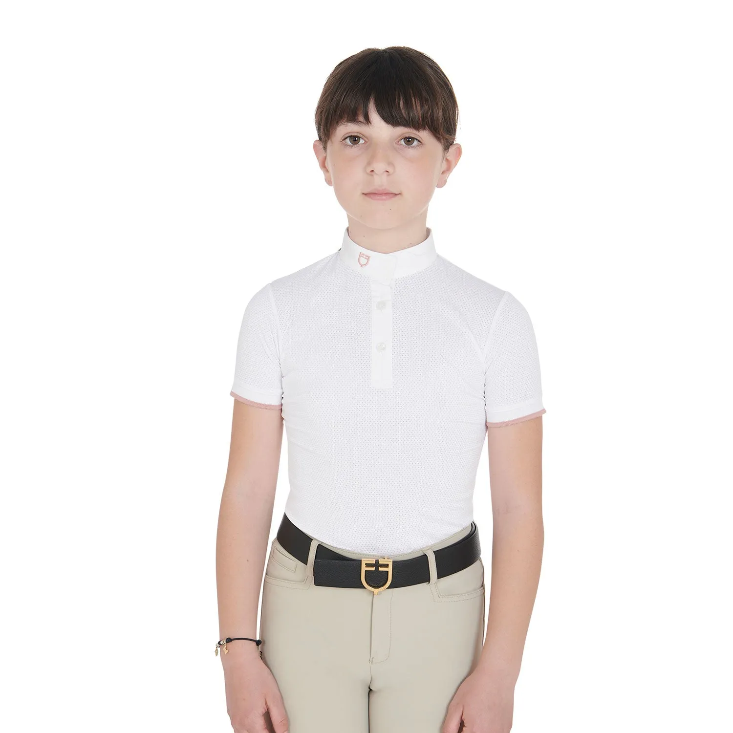 Polo bambina slim fit da competizione