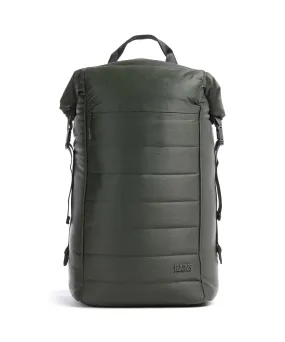 Rains Bator Puffer Zaino roll-top 15″ poliestere, poliuretano verde scuro  