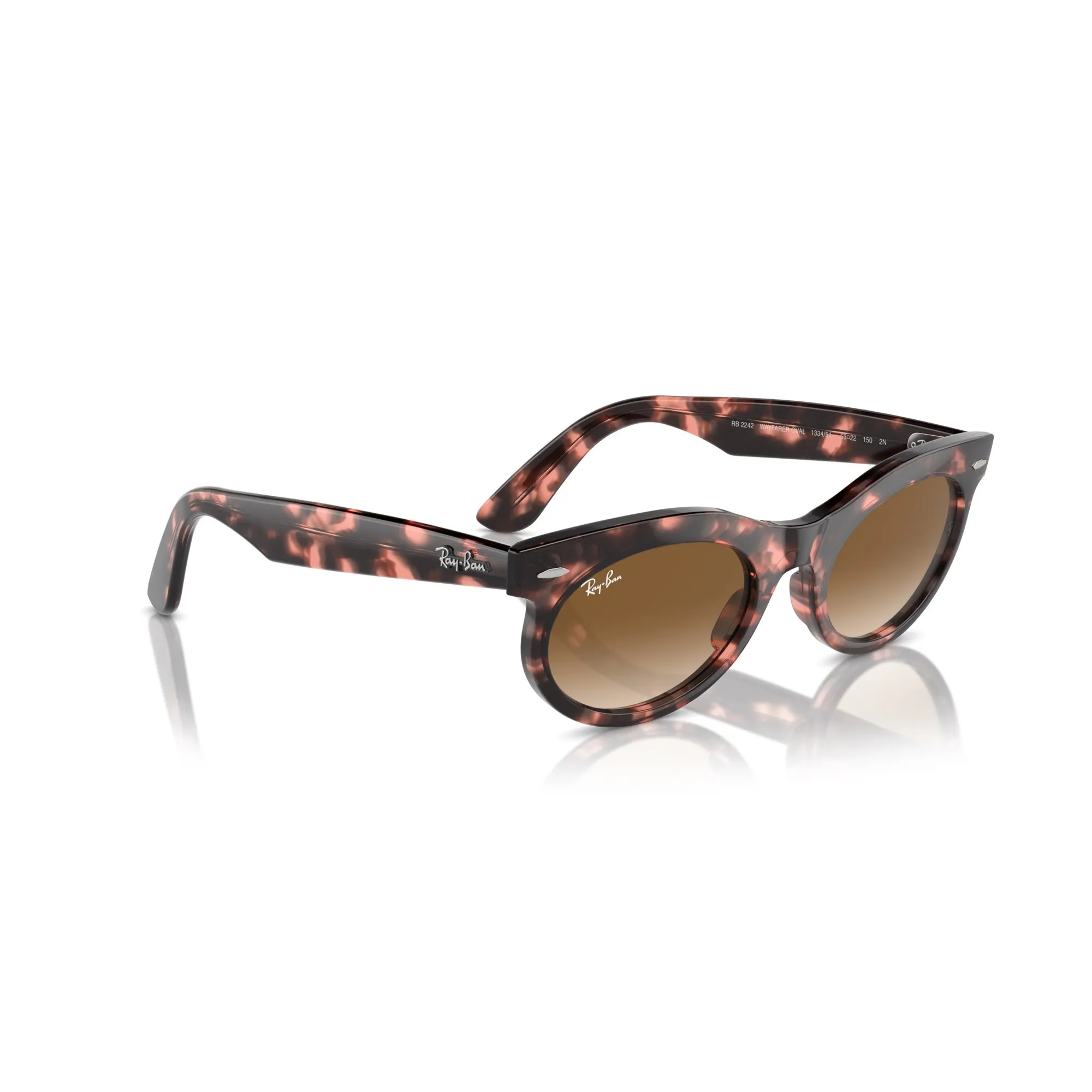   Ray-Ban RB 2242 Wayfarer Oval 133451 Pink Havana | Occhiale Da Sole Unisex 