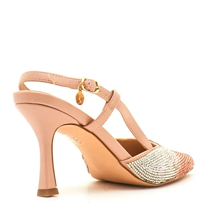 SCARPA DONNA STRASS ROSA ORO CRISTALLO