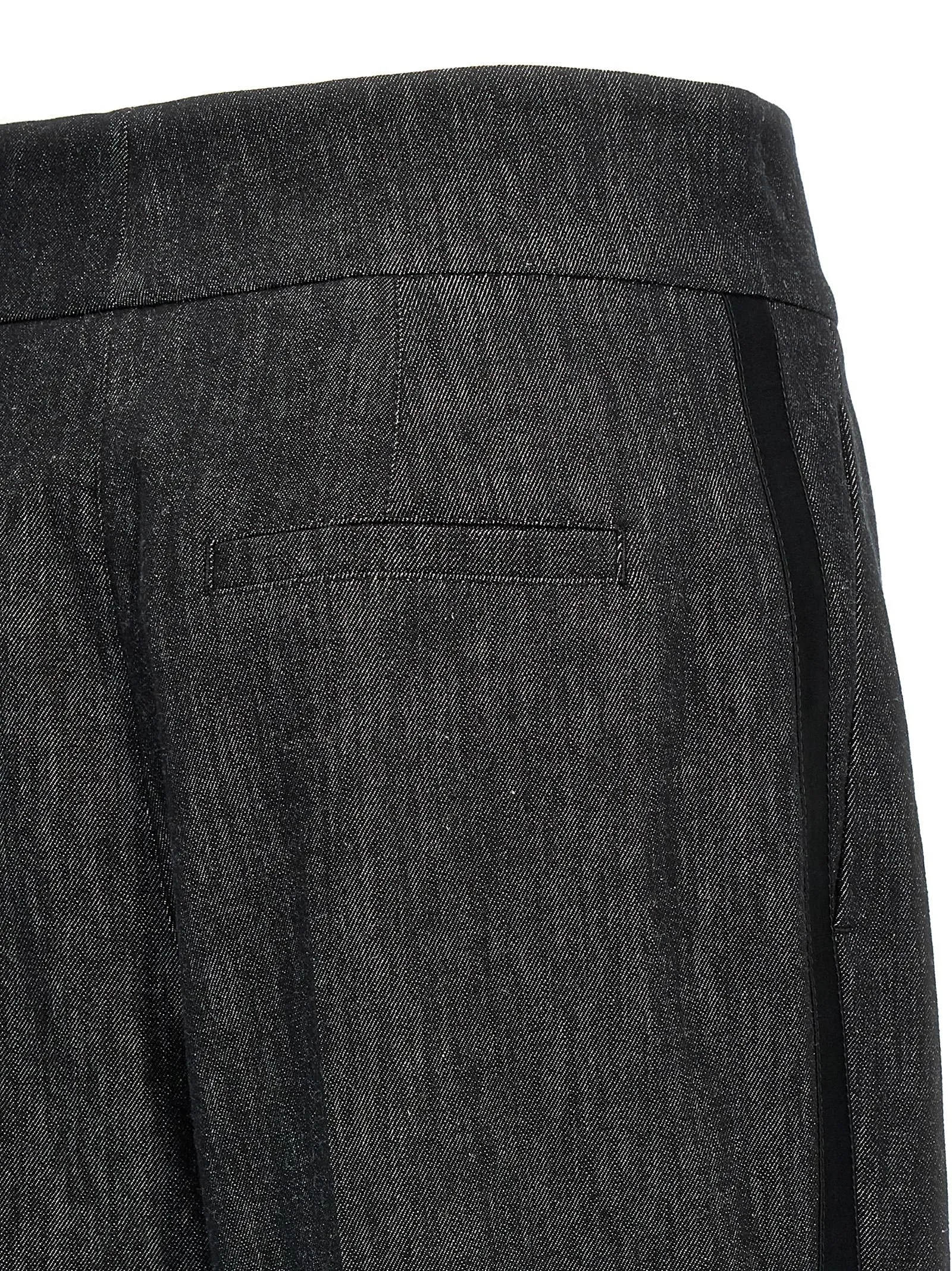Strap Detail Jeans Nero