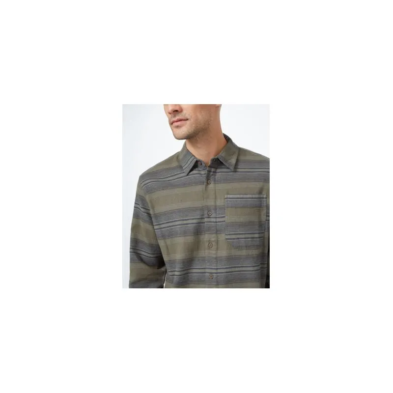 Tentree Benson Flannel Shirt (verde notte oliva lago Ombre Plaid) uomo