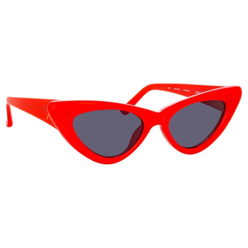 The Attico - The Attico Dora D-Frame Occhiali da Sole Cat Eye in Rosso - Occhiali da Sole - Official