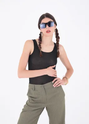 Top in misto viscosa e seta - PE24
