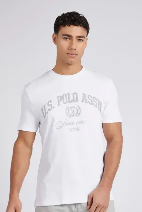 U.S. Polo Assn. Uomo - Classic Fit - Bianco premium con stampa grafica - Maglietta